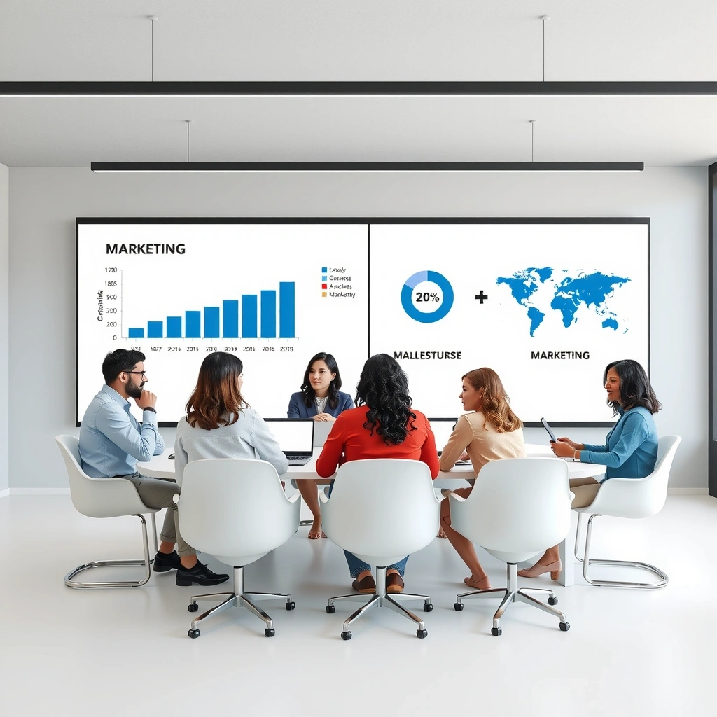 Professional marketing team of specialists and experts